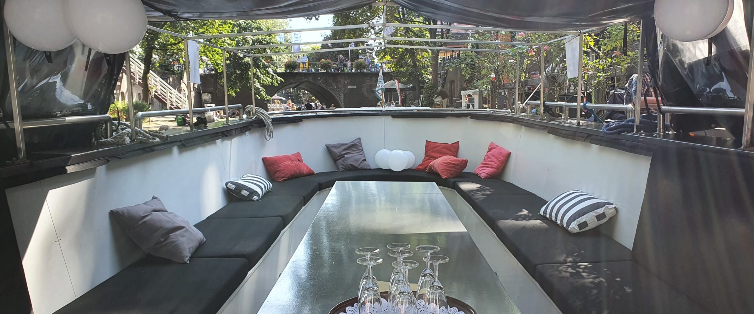 a glass of water on a table