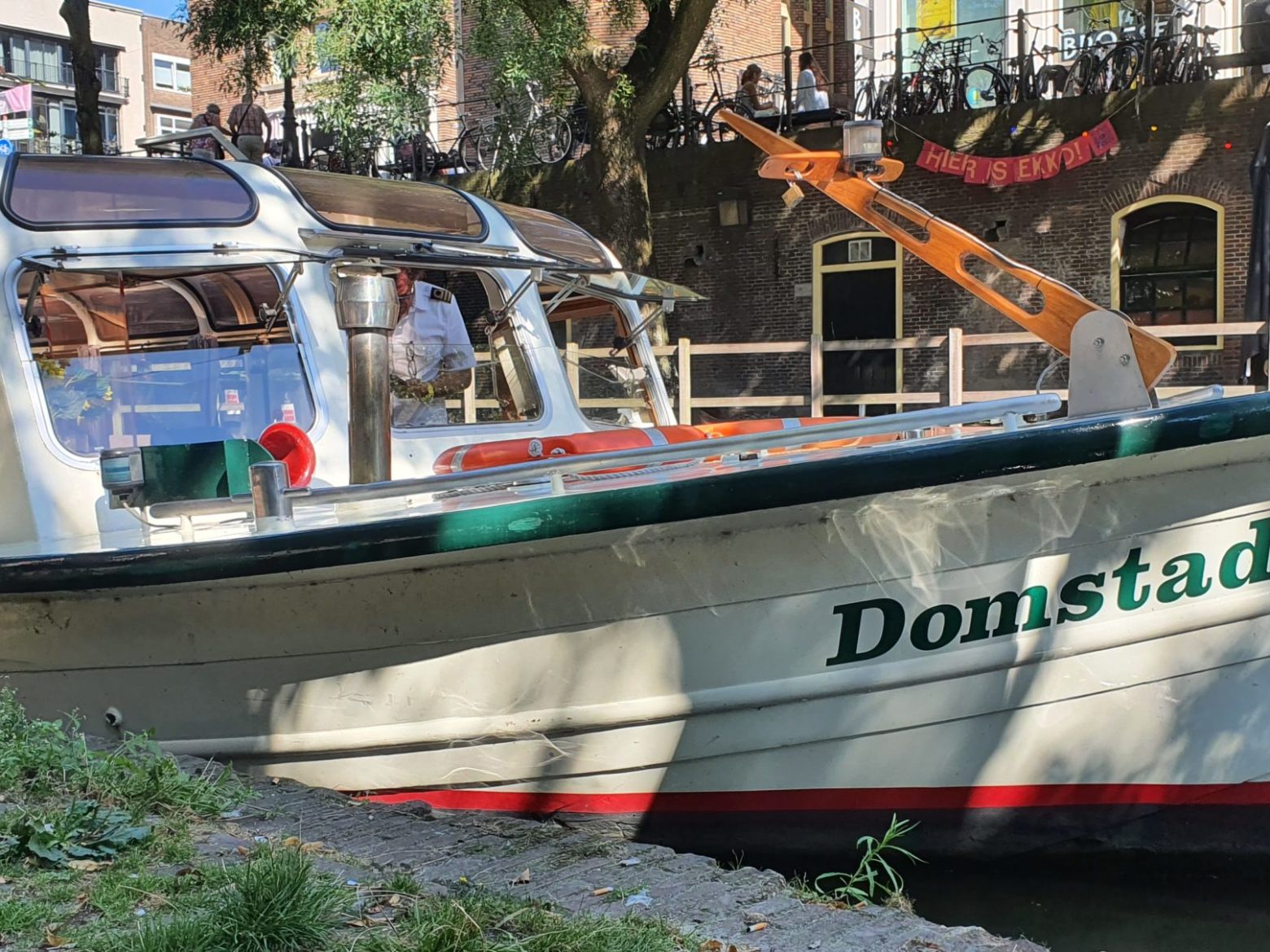 a small boat in a body of water