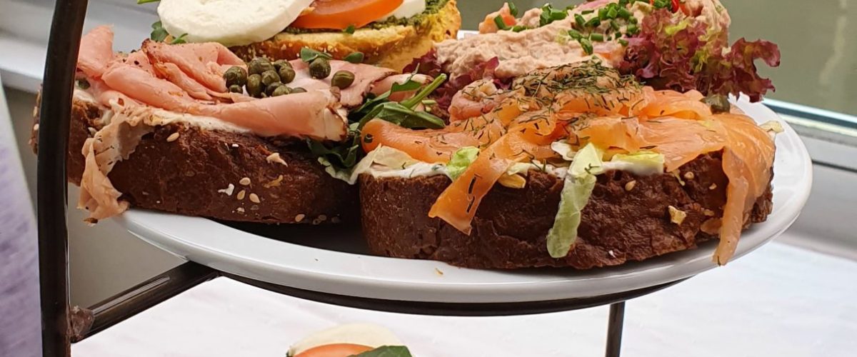 a plate of food on a table