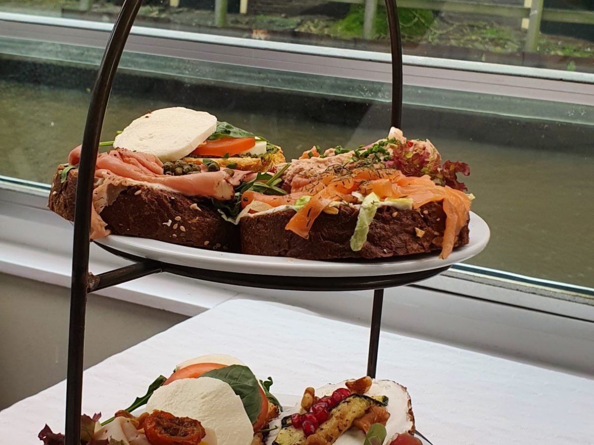 a plate of food on a table