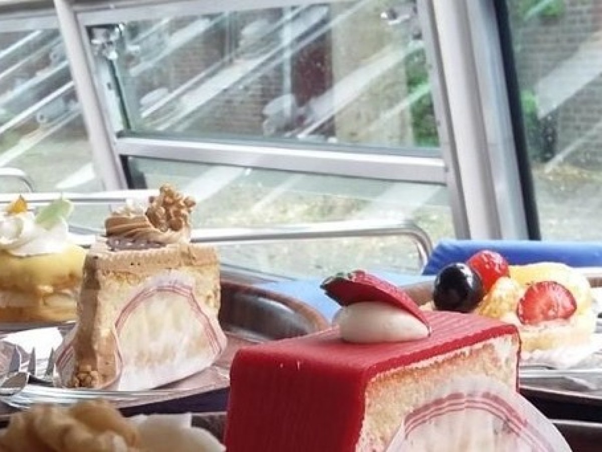 a tray of food on a table