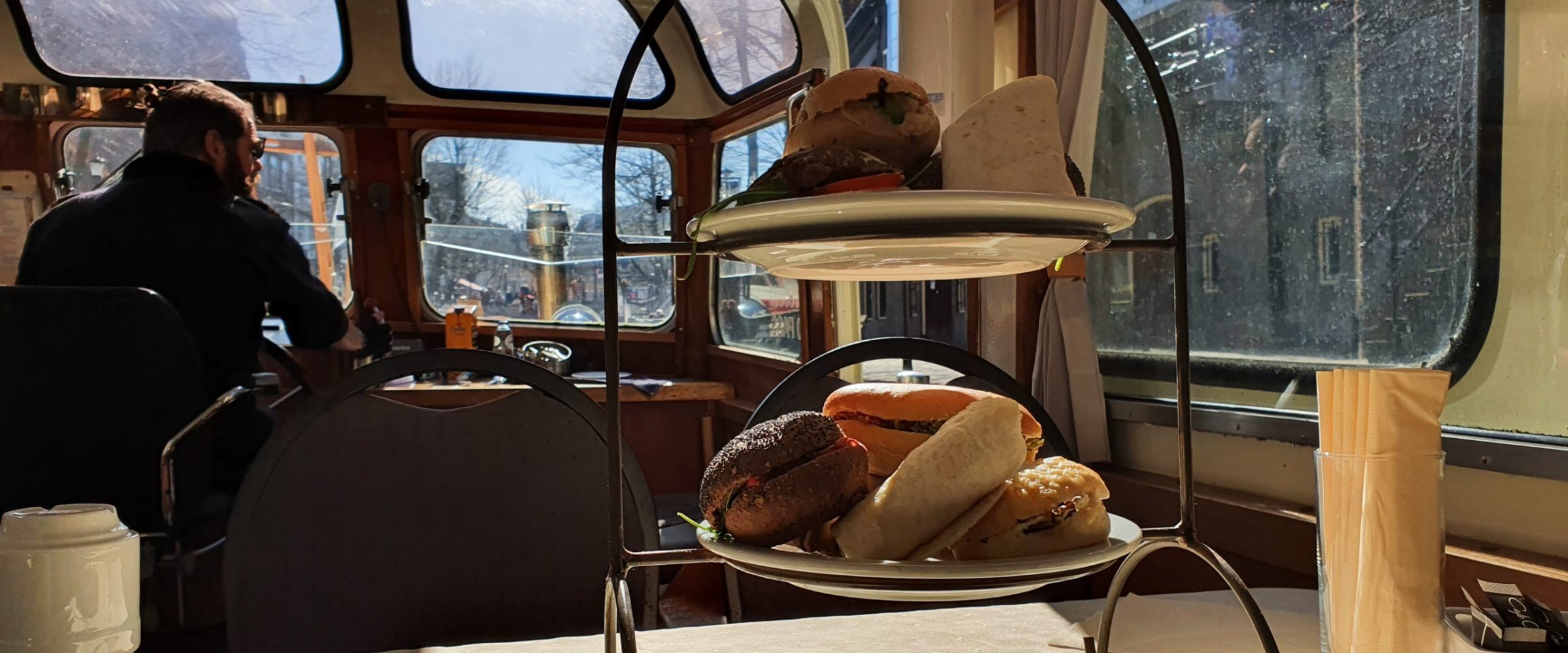 a bus that is sitting on a chair