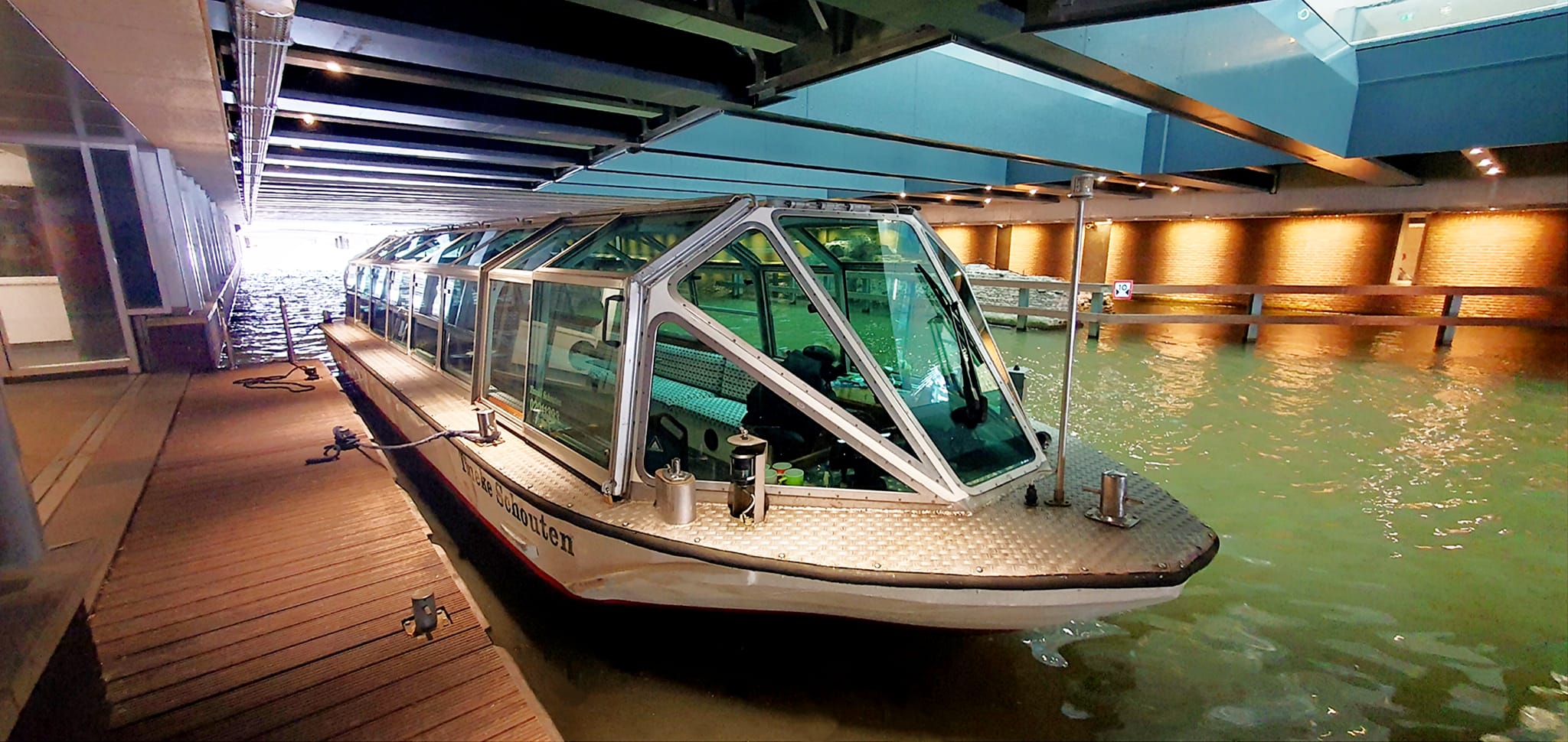 a boat sitting on top of a wooden table