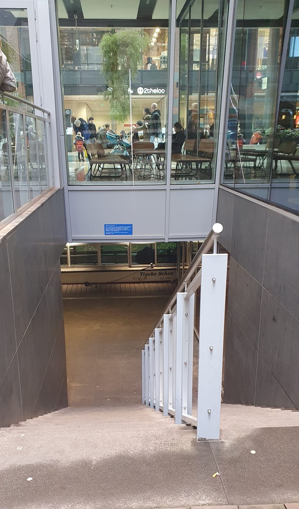 a store in a brick building