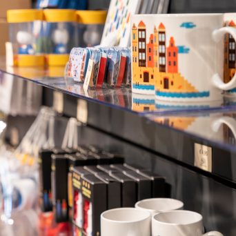 a store filled with lots of counter top space