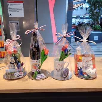 a vase of flowers on a table