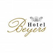 Hotel Beyers logo with ornate floral design.