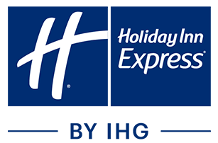 Holiday Inn Express logo with 'by IHG' beneath.