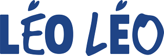 Blue text 'LÉO LÉO' with accents on 'E's and stylized letters.